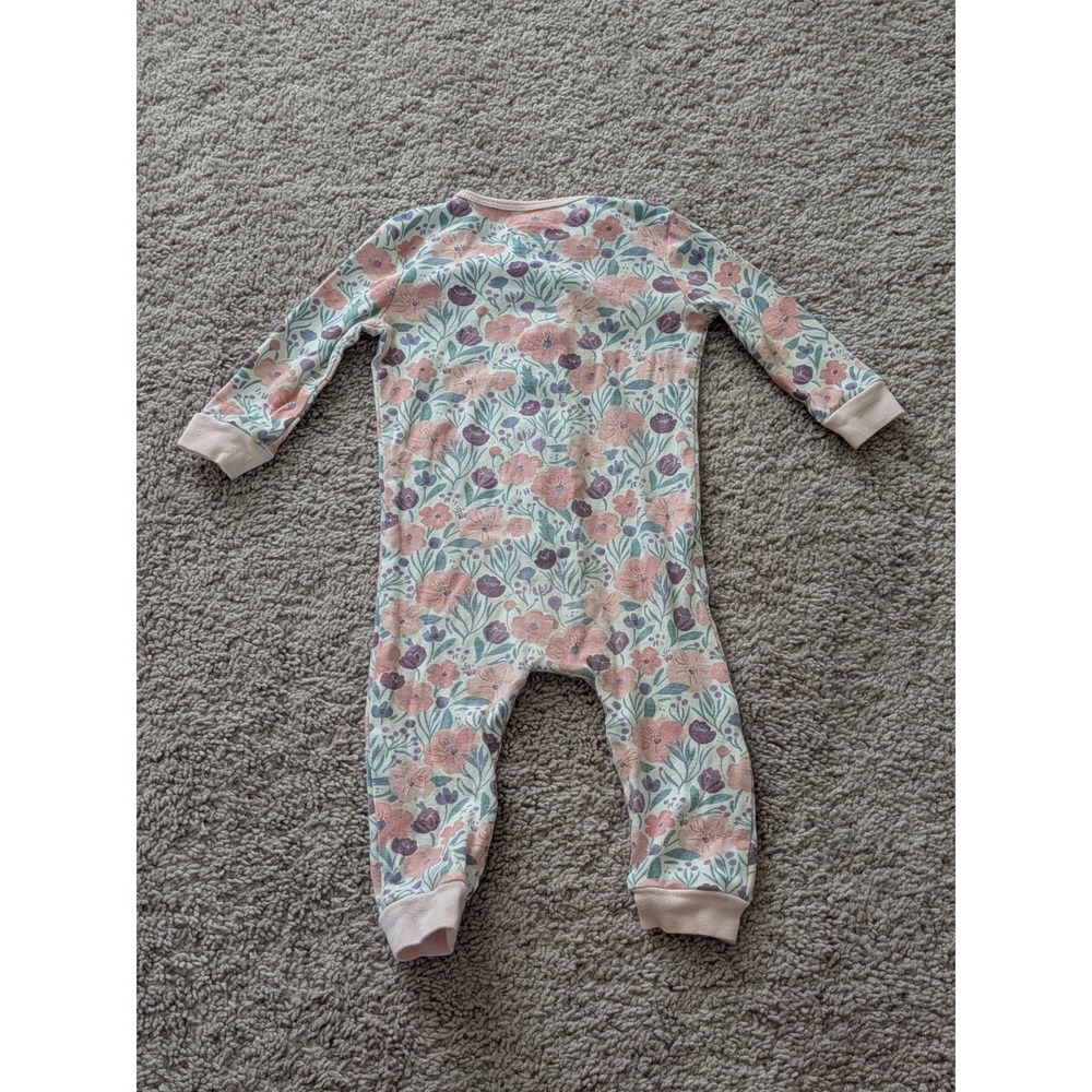 Magnetic Me Floral Footed Sleeper One Piece Long Sleeve Cotton 9-12 Months